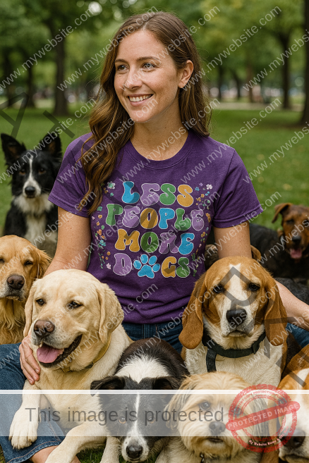 Less People More Dogs Rescue Shirt - Lucky Chance Rescue